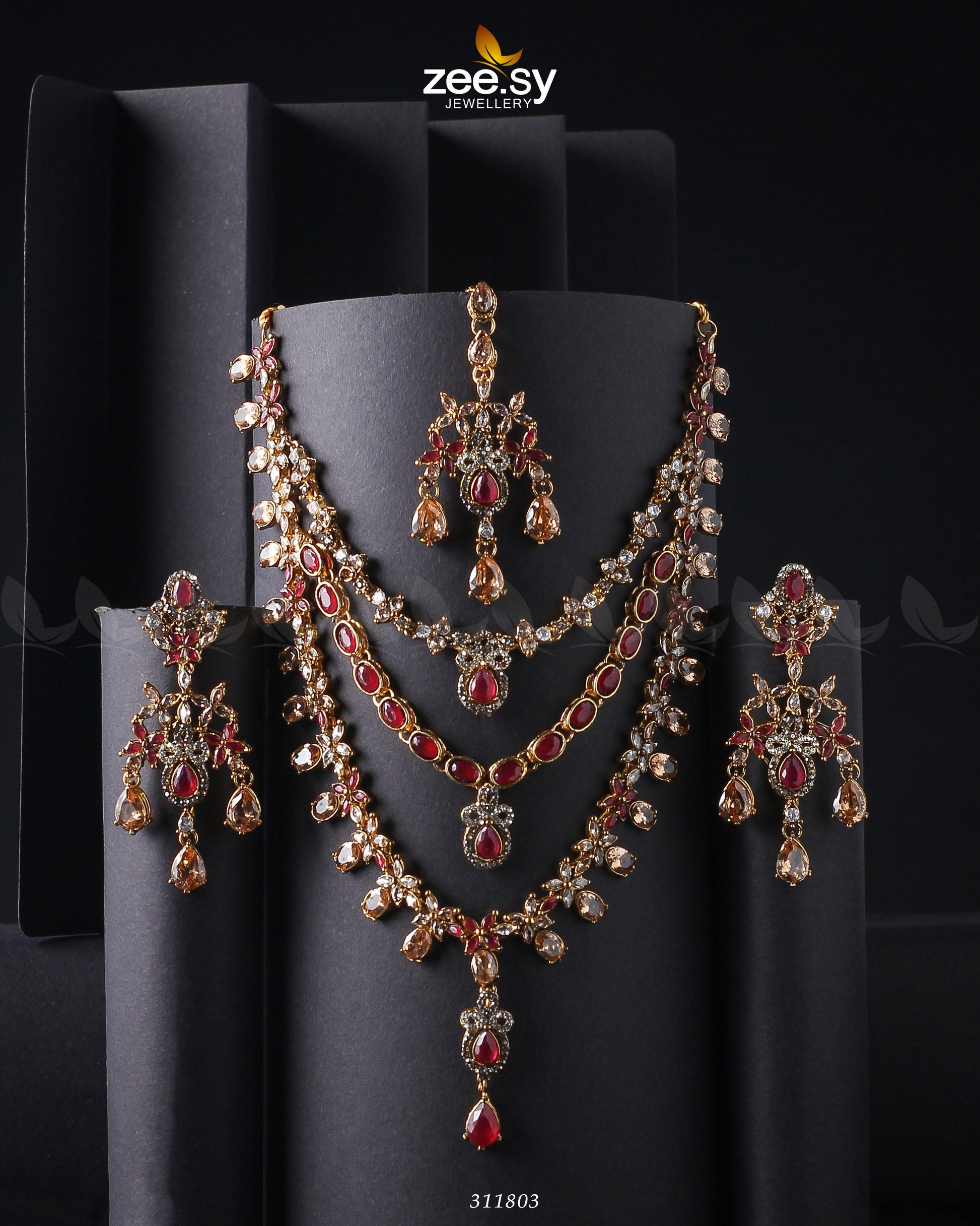 Sonya's Necklace Set - by - Libasekhas UK - Registered Vendor of : Zeesy - 100% Original Designer Dresss