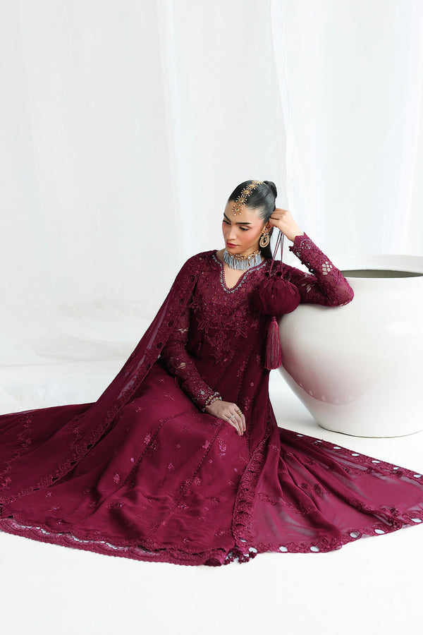 Qalamkar | Chiffon 26 | QCC-03 WAFA - by Libasekhas UK - Registered Vendor of : Qalamkar - 100% Original Designer Dress