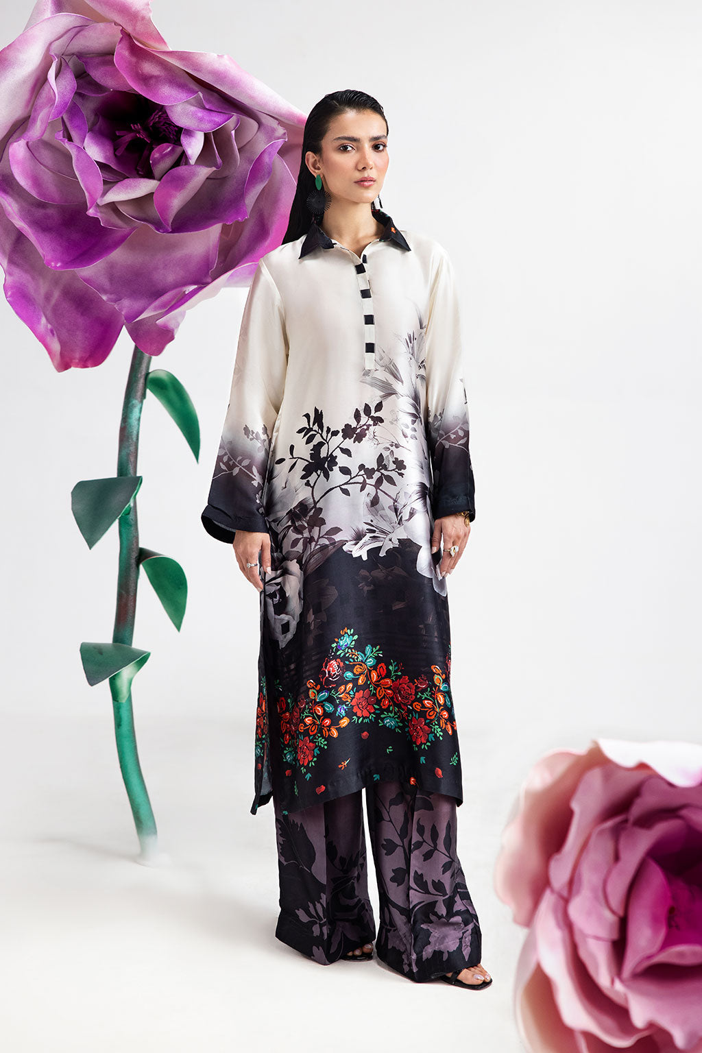 Afsanah | The Print Edit | WHISPER PERAL AP-109 - by - Libasekhas UK - Registered Vendor of : Afsanah - 100% Original Designer Dresss