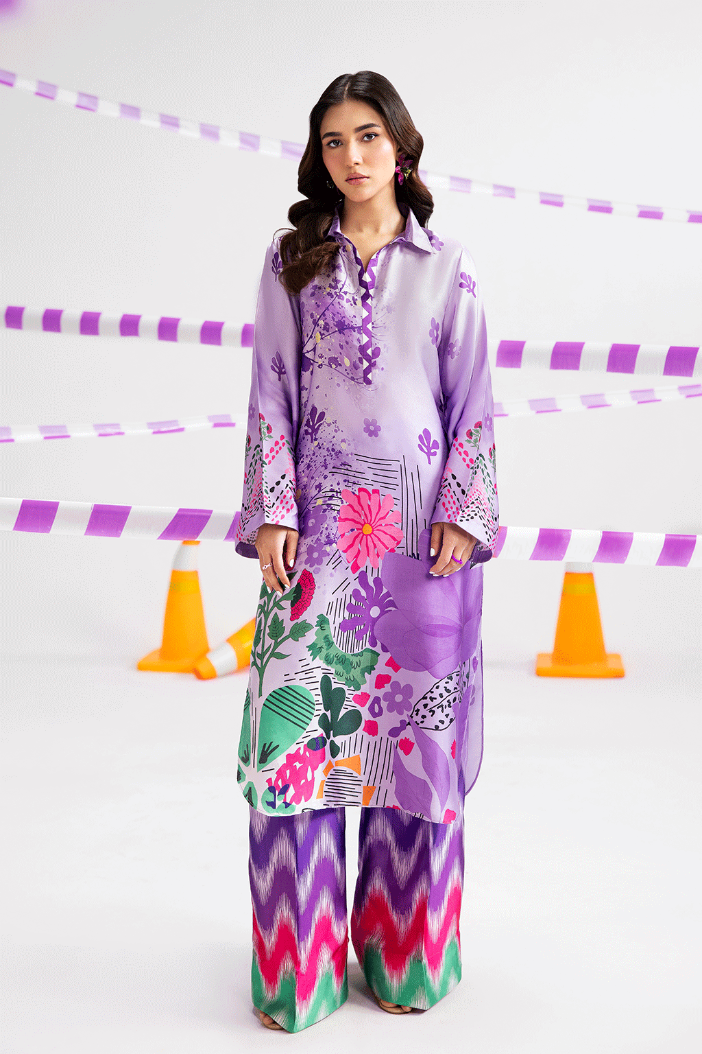 Afsanah | The Print Edit | MAJESTIC SERENE (extended shirt) AP-115 - by - Libasekhas UK - Registered Vendor of : Afsanah - 100% Original Designer Dresss