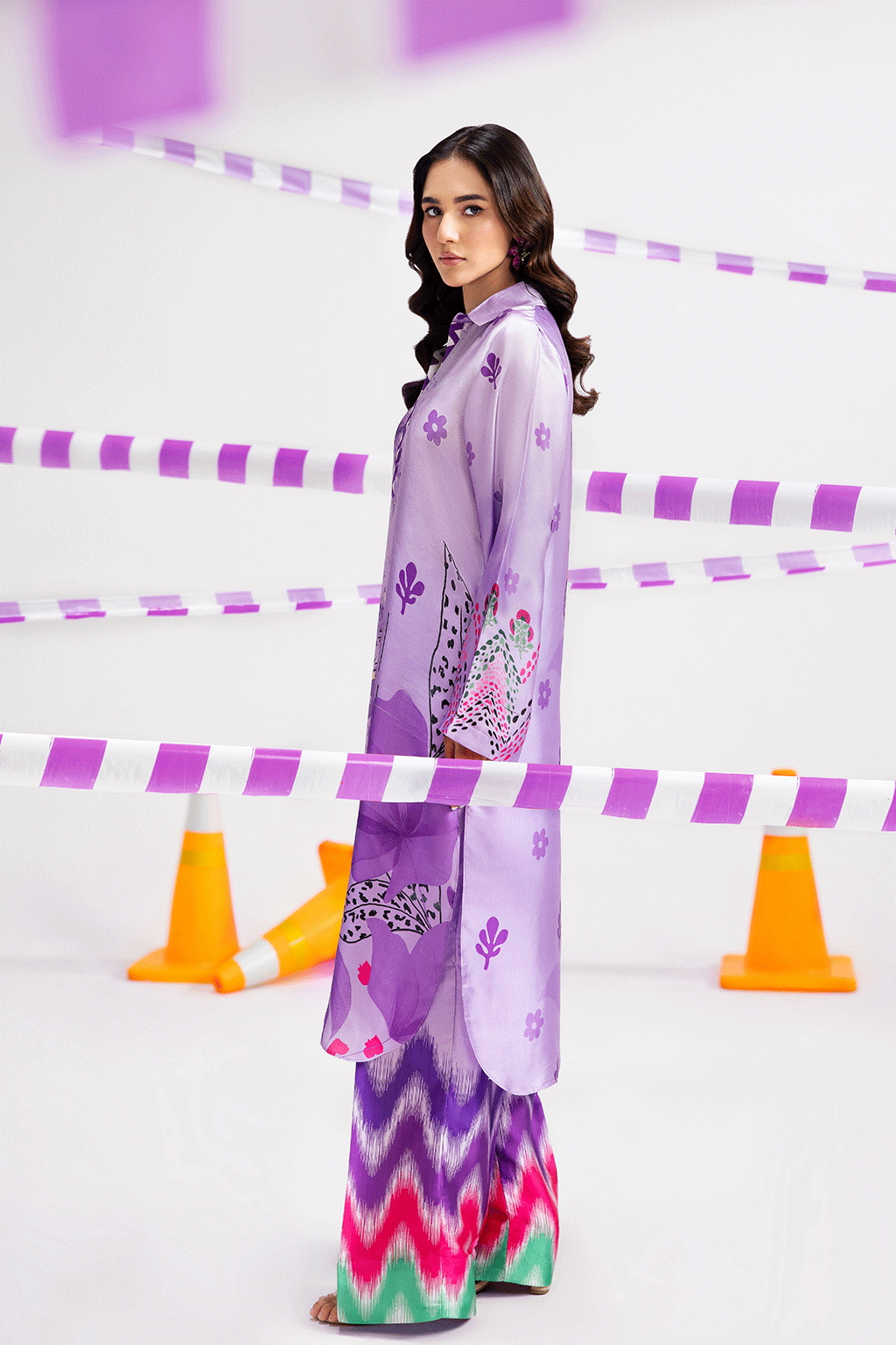 Afsanah | The Print Edit | MAJESTIC SERENE (extended shirt) AP-115 - by - Libasekhas UK - Registered Vendor of : Afsanah - 100% Original Designer Dresss