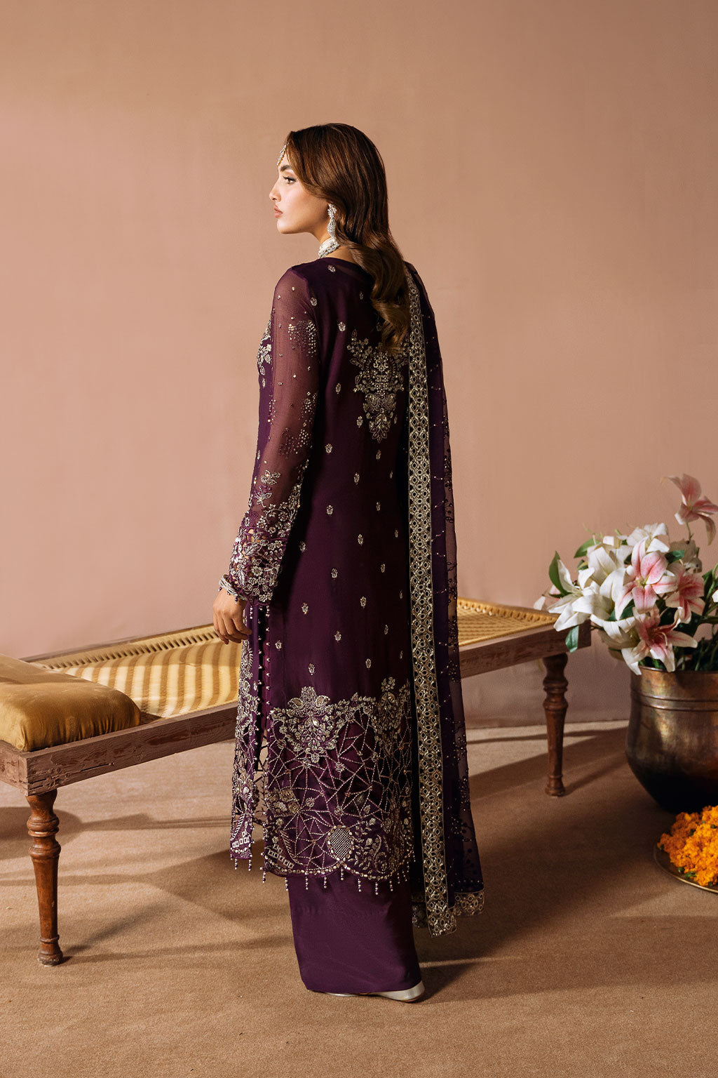 Ramsha | Dastak Luxury Chiffon Collection | Q-208 - by - Libasekhas UK - Registered Vendor of : Ramsha - 100% Original Designer Dresss