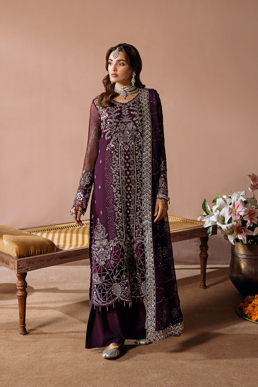 Ramsha | Dastak Luxury Chiffon Collection | Q-208 - by - Libasekhas UK - Registered Vendor of : Ramsha - 100% Original Designer Dresss