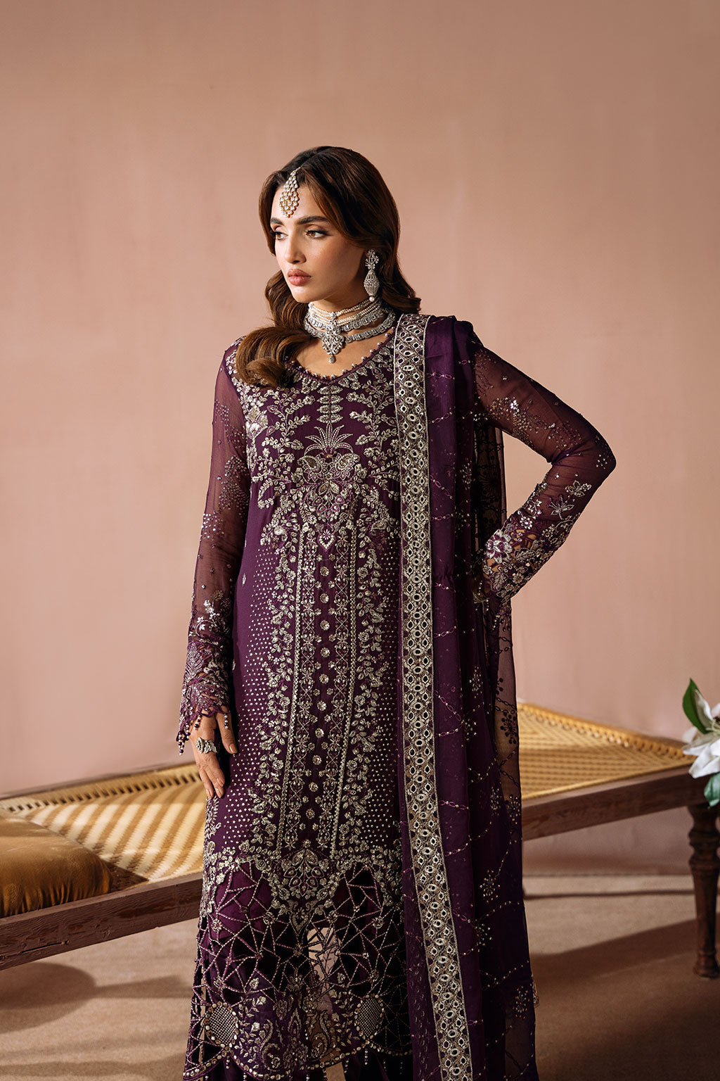 Ramsha | Dastak Luxury Chiffon Collection | Q-208 - by - Libasekhas UK - Registered Vendor of : Ramsha - 100% Original Designer Dresss