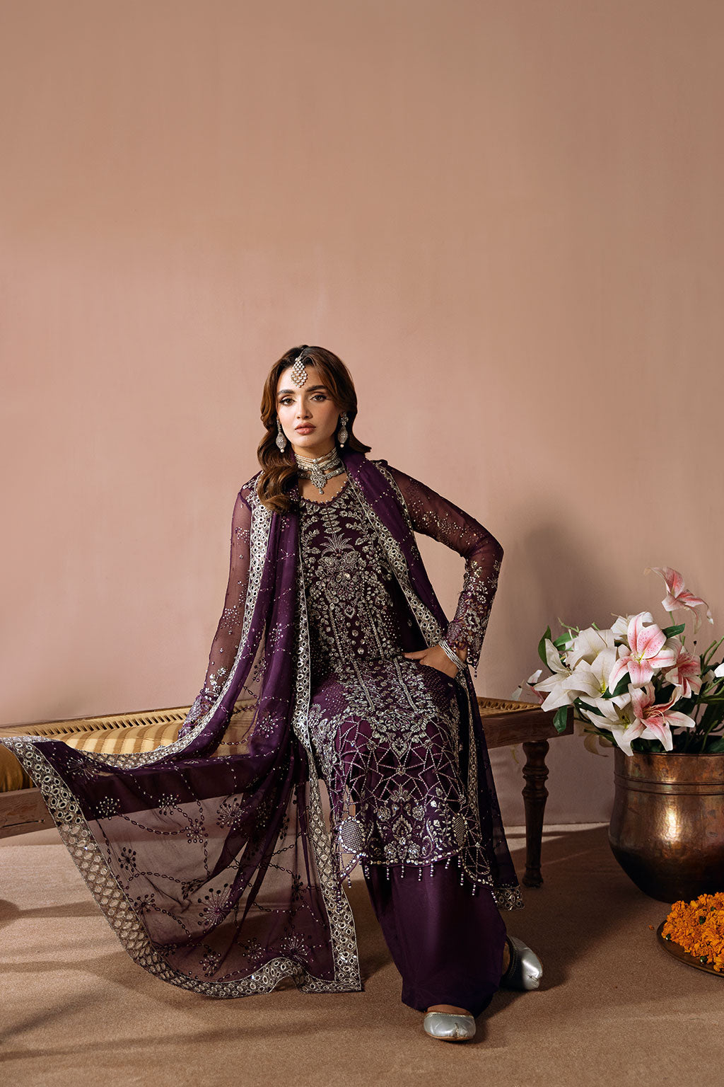 Ramsha | Dastak Luxury Chiffon Collection | Q-208 - by - Libasekhas UK - Registered Vendor of : Ramsha - 100% Original Designer Dresss