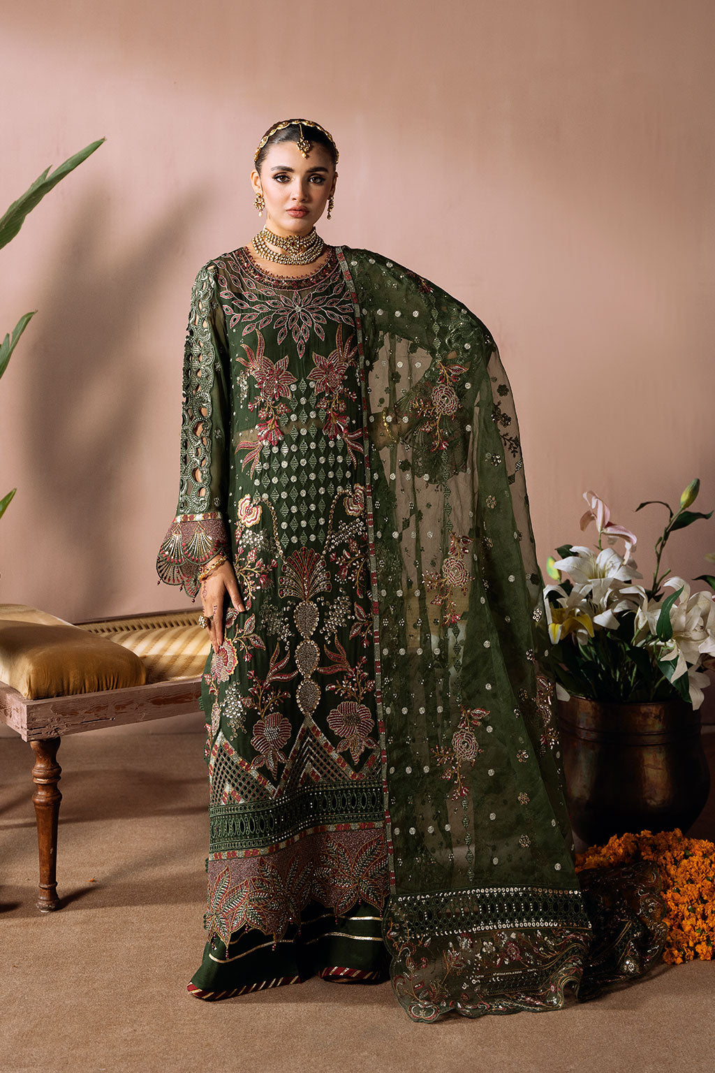 Ramsha | Dastak Luxury Chiffon Collection | Q-201 - by - Libasekhas UK - Registered Vendor of : Ramsha - 100% Original Designer Dresss