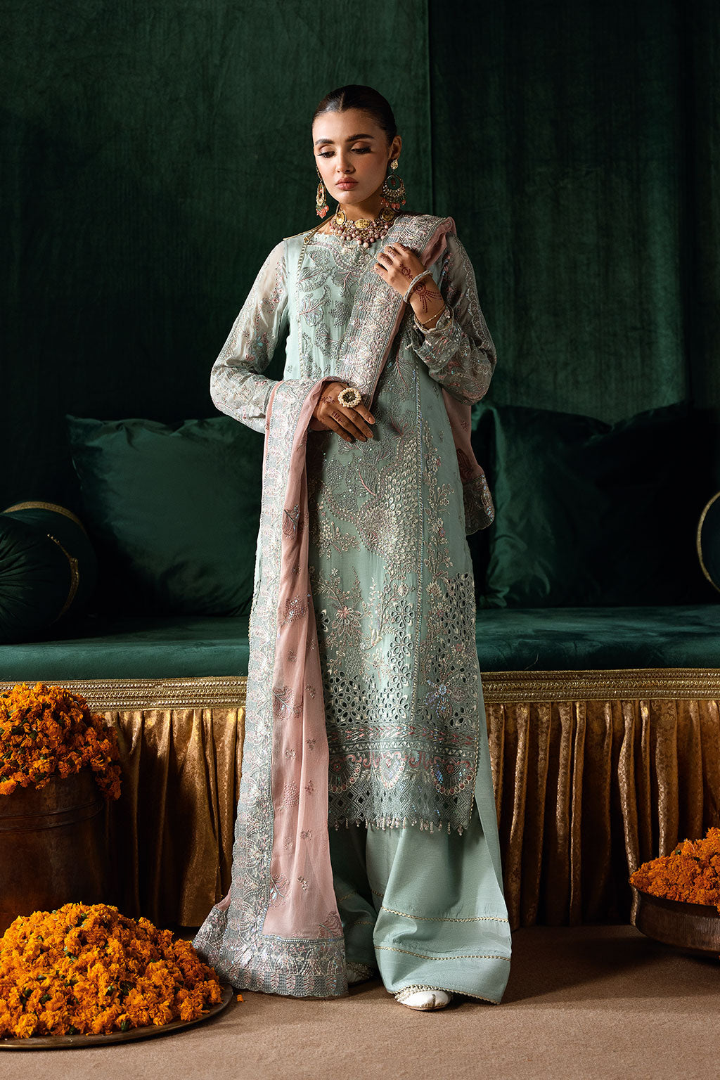 Ramsha | Dastak Luxury Chiffon Collection | Q-206 - by - Libasekhas UK - Registered Vendor of : Ramsha - 100% Original Designer Dresss