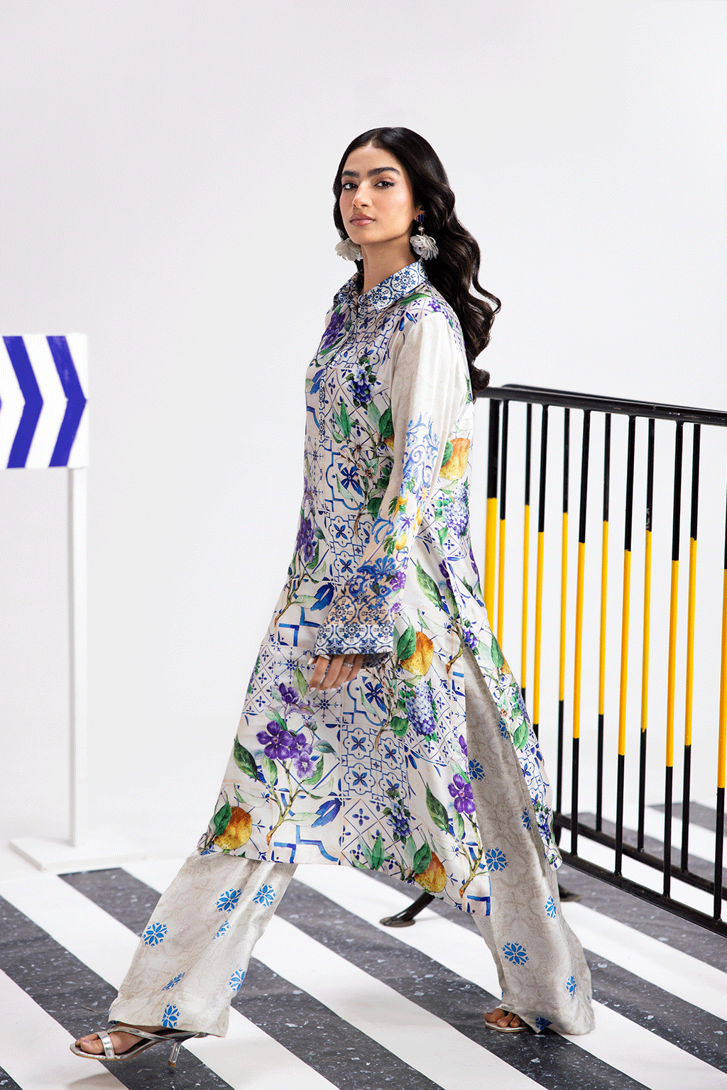 Afsanah | The Print Edit | SUMMER GLORY (extended shirt) AP-105 - by - Libasekhas UK - Registered Vendor of : Afsanah - 100% Original Designer Dresss
