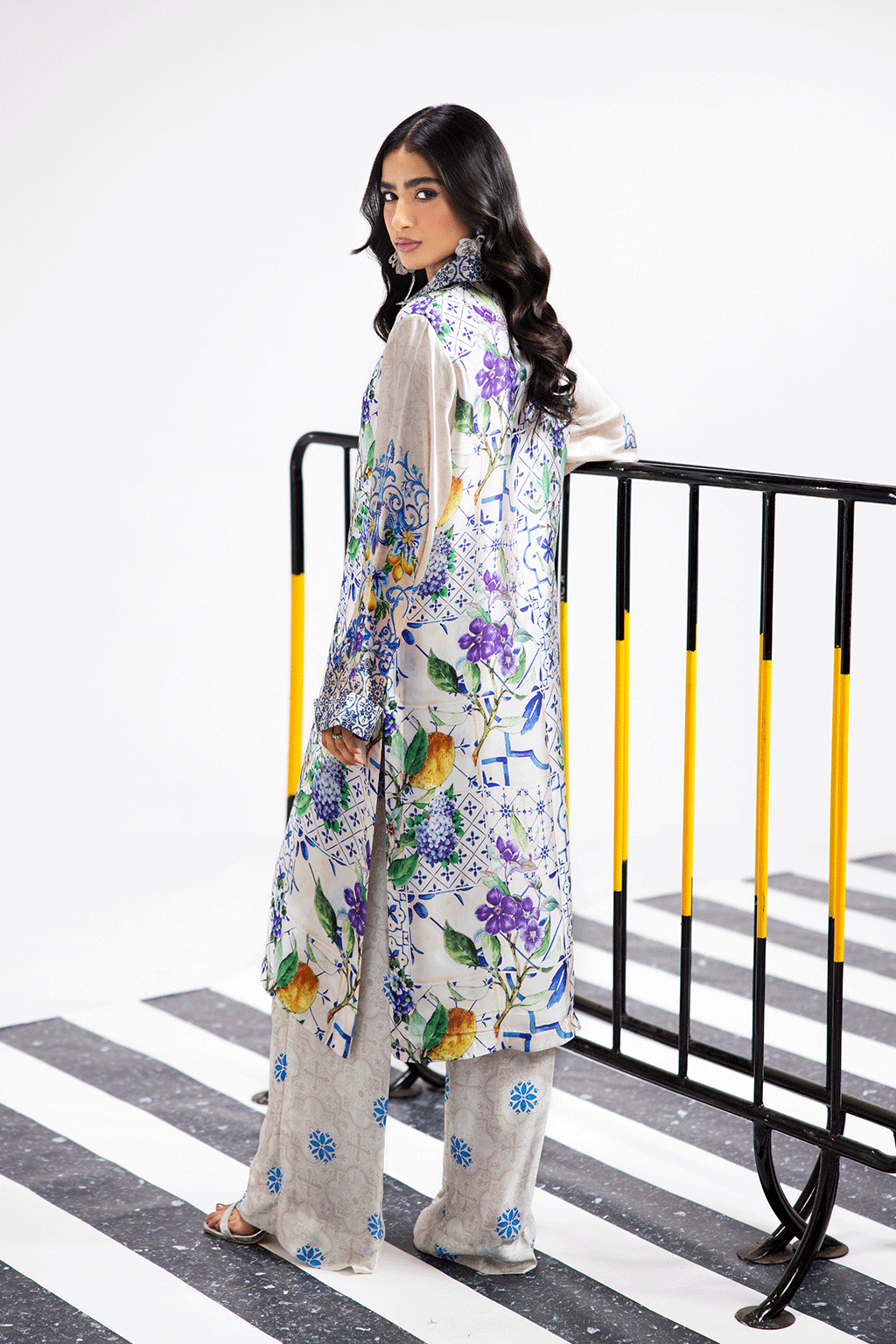 Afsanah | The Print Edit | SUMMER GLORY (extended shirt) AP-105 - by - Libasekhas UK - Registered Vendor of : Afsanah - 100% Original Designer Dresss