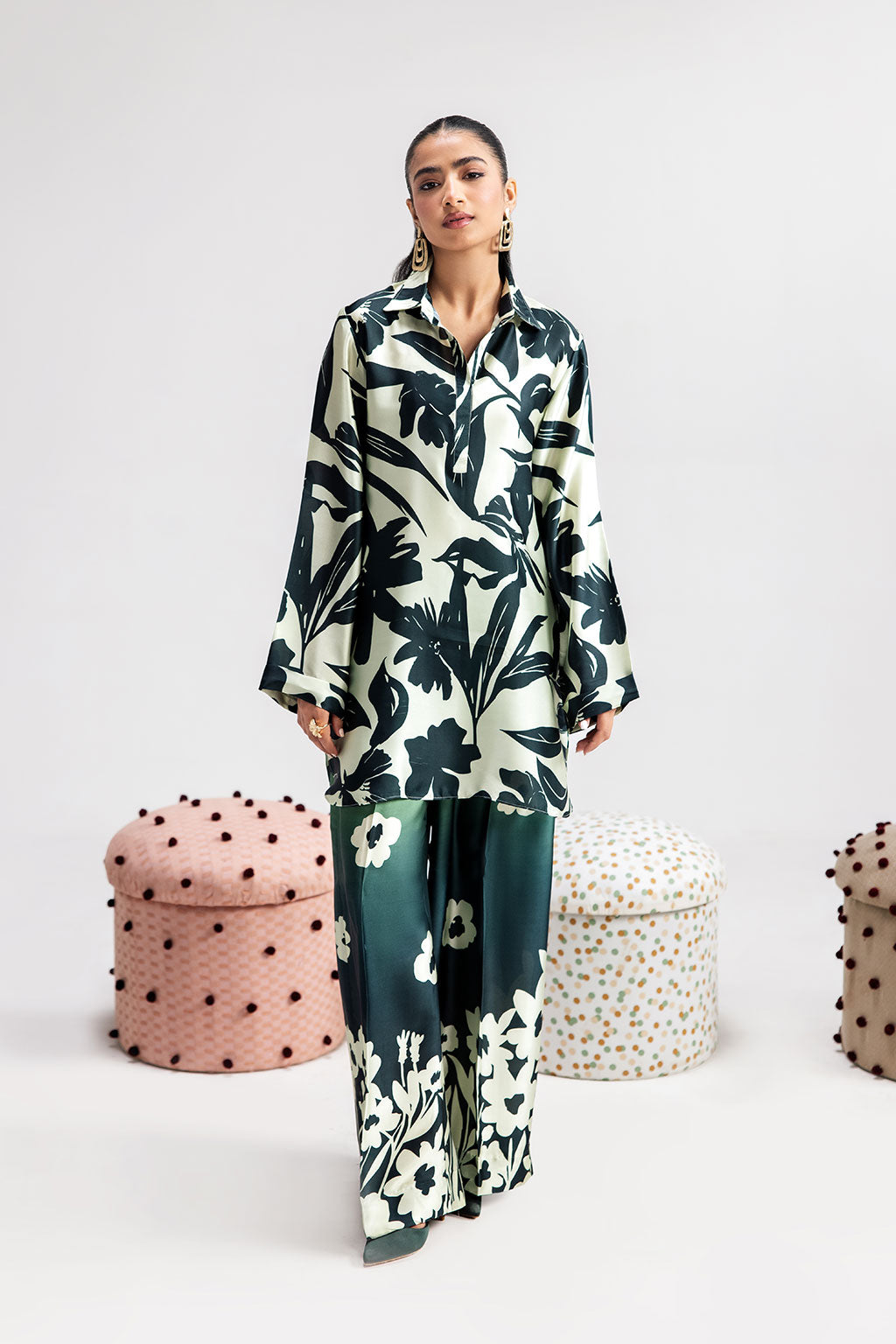 Afsanah | The Print Edit | GREEN SPARKLE AP-106 - by - Libasekhas UK - Registered Vendor of : Afsanah - 100% Original Designer Dresss
