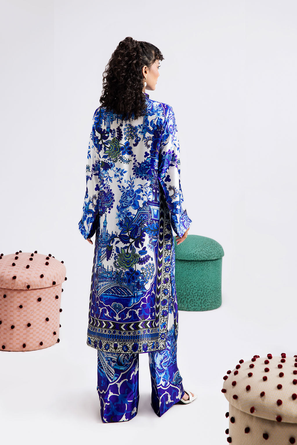 Afsanah | The Print Edit | ORCHE BLOOM (extended shirt) AP-112 - by - Libasekhas UK - Registered Vendor of : Afsanah - 100% Original Designer Dresss
