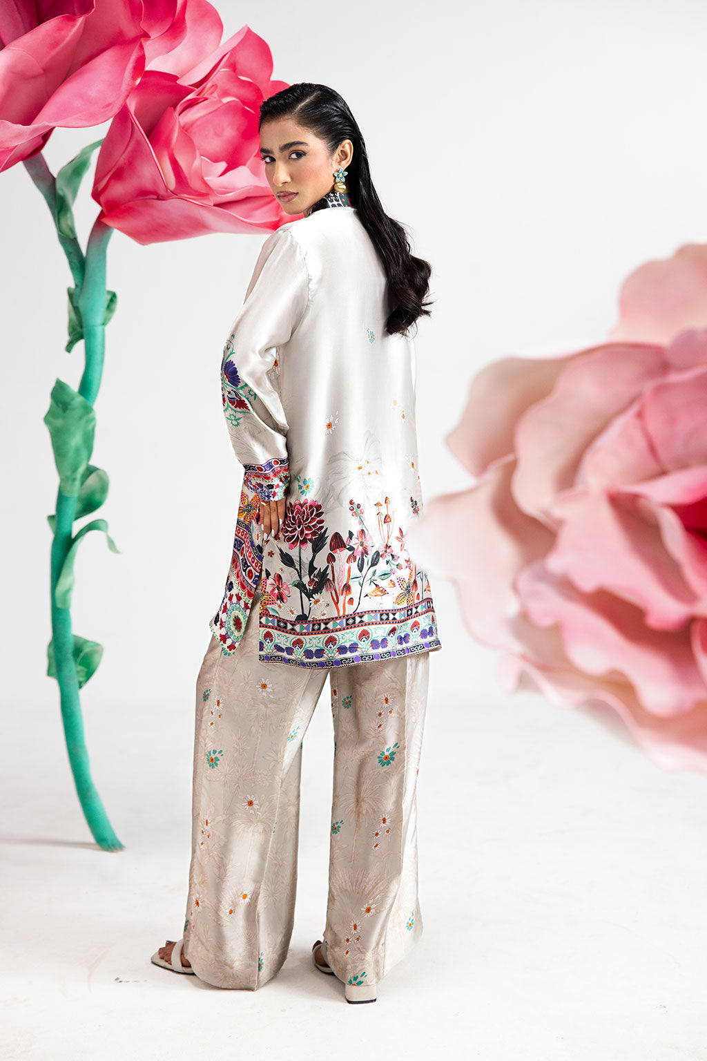 Afsanah | The Print Edit | IVORY FROST AP-108 - by - Libasekhas UK - Registered Vendor of : Afsanah - 100% Original Designer Dresss
