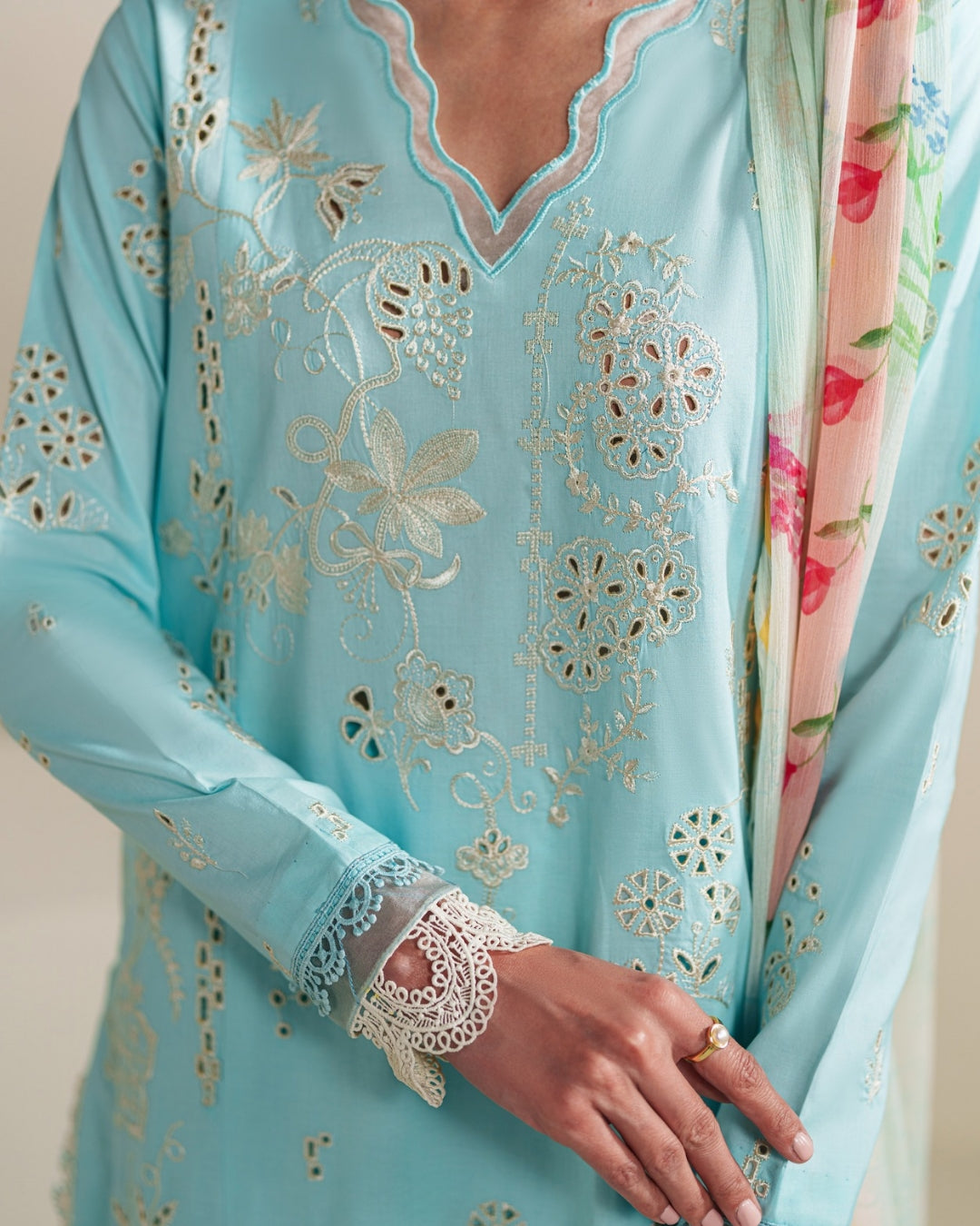 Neeshay | Whispers of Summer Luxury Lawn | SYLVIA - by Libasekhas - Registered Vendor of : Neeshay - 100% Original Designer Dress