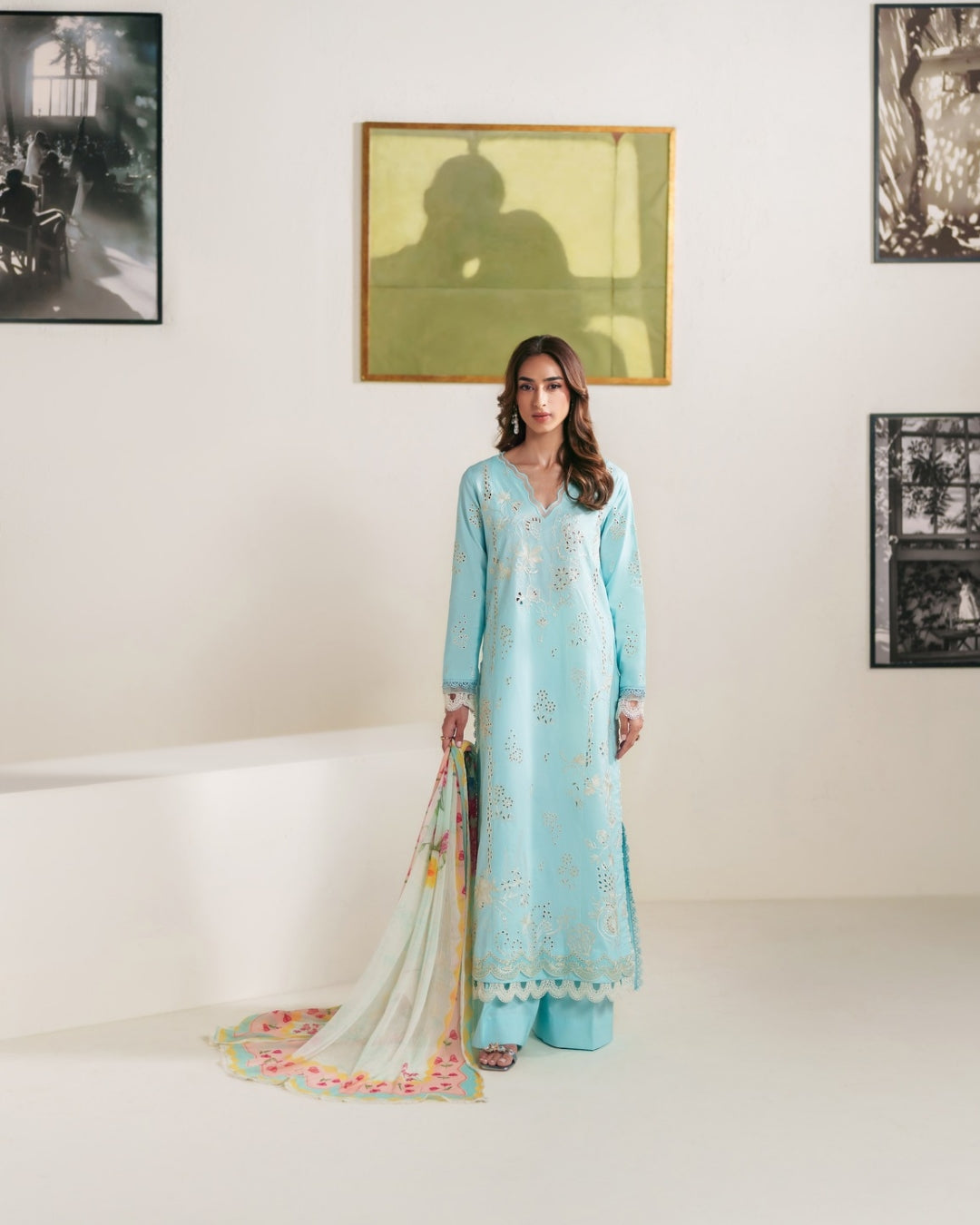 Neeshay | Whispers of Summer Luxury Lawn | SYLVIA - by Libasekhas - Registered Vendor of : Neeshay - 100% Original Designer Dress