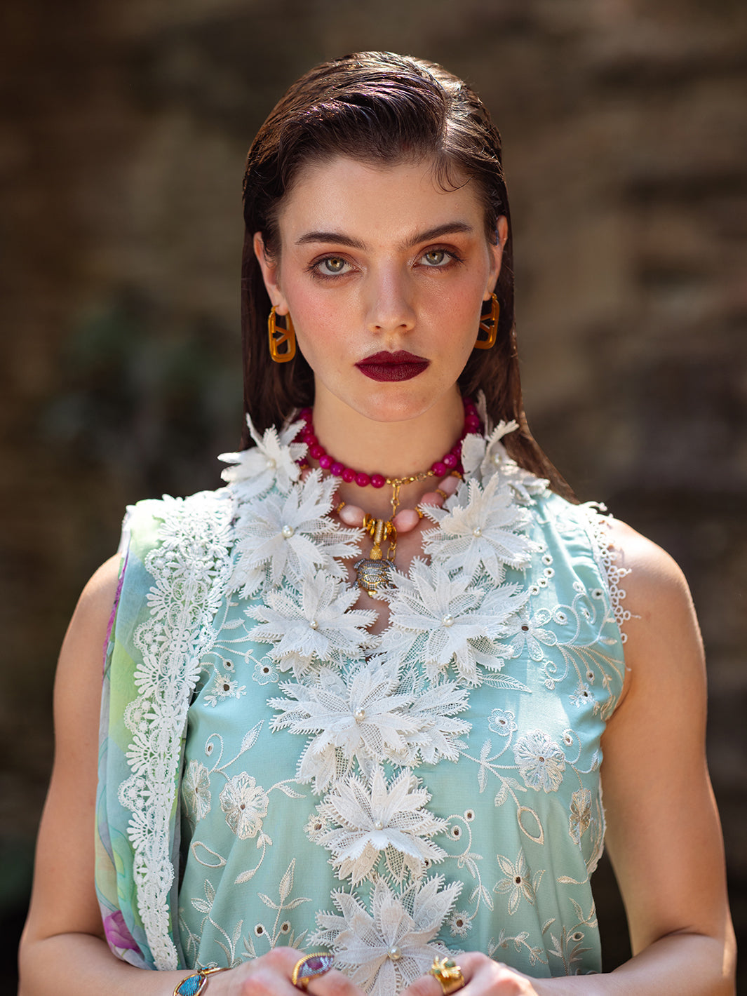 Roheenaz | Dahlia Embroidered Lawn 24 | Zinnia - by - Libasekhas UK - Registered Vendor of : Roheenaz - 100% Original Designer Dresss