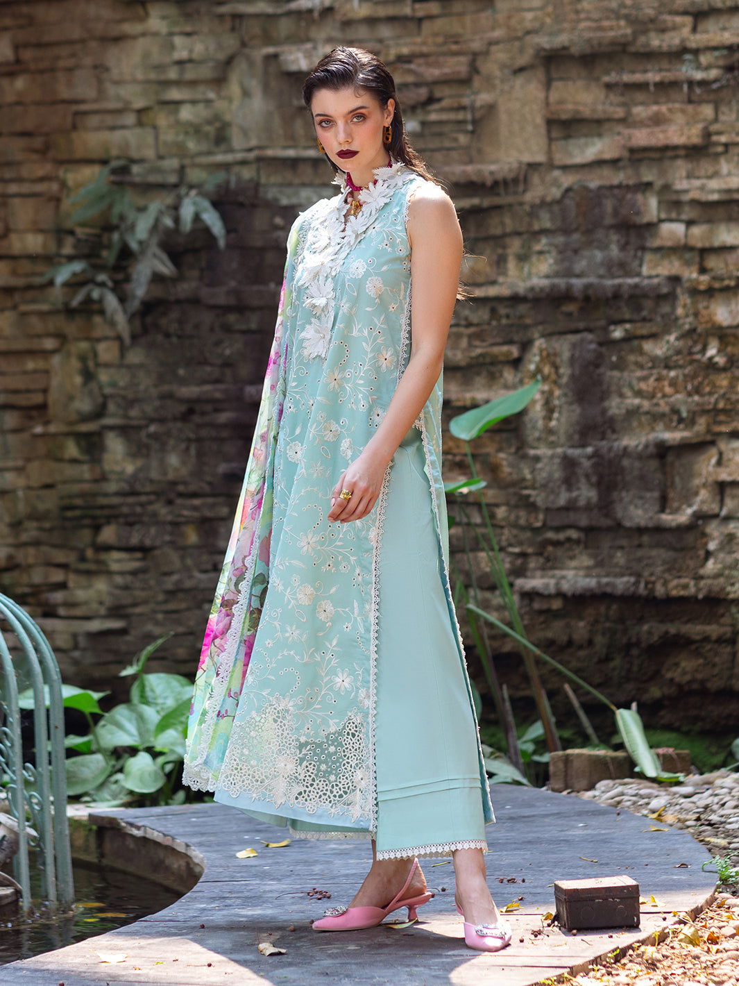 Roheenaz | Dahlia Embroidered Lawn 24 | Zinnia - by - Libasekhas UK - Registered Vendor of : Roheenaz - 100% Original Designer Dresss