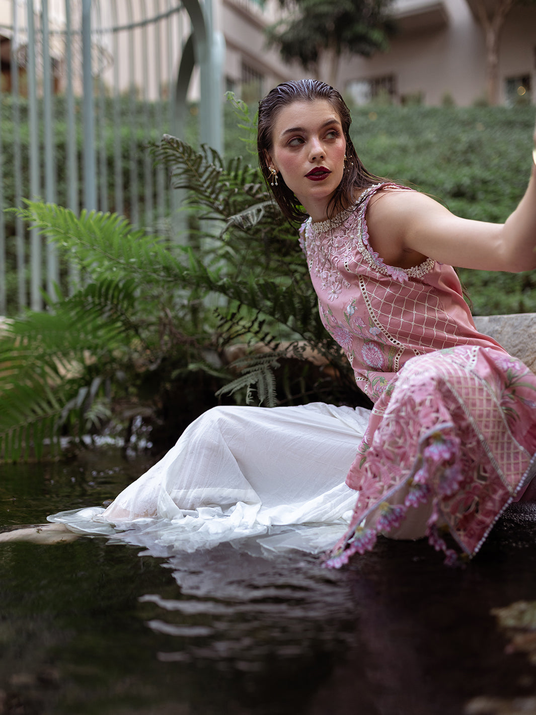 Roheenaz | Dahlia Embroidered Lawn 24 | Peony - by - Libasekhas UK - Registered Vendor of : Roheenaz - 100% Original Designer Dresss