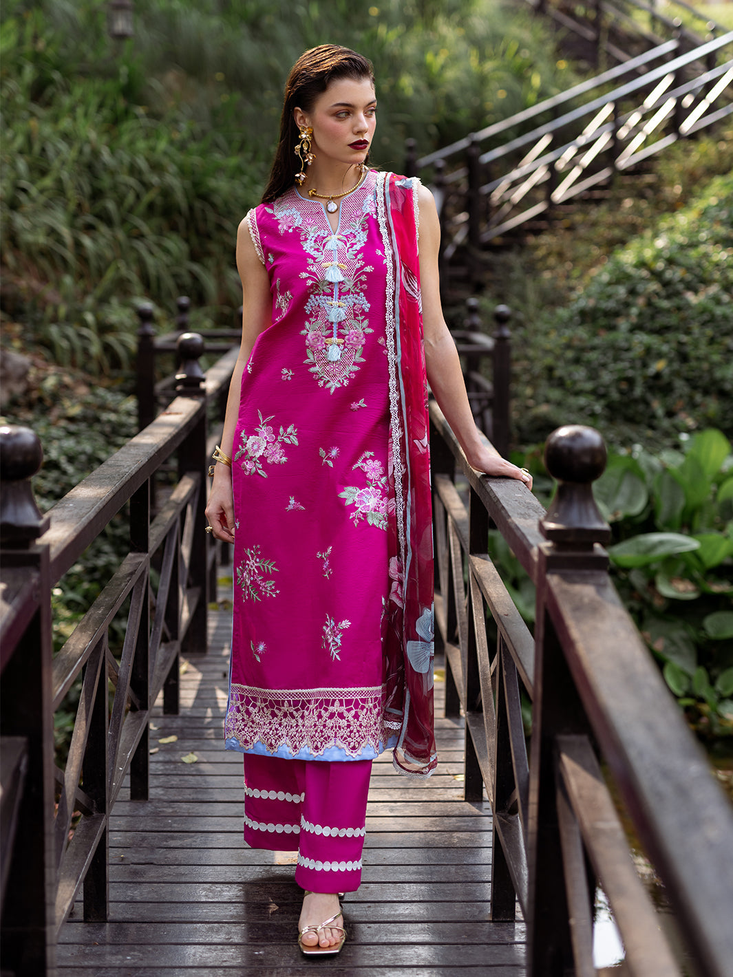 Roheenaz | Dahlia Embroidered Lawn 24 | Camellia - by - Libasekhas UK - Registered Vendor of : Roheenaz - 100% Original Designer Dresss