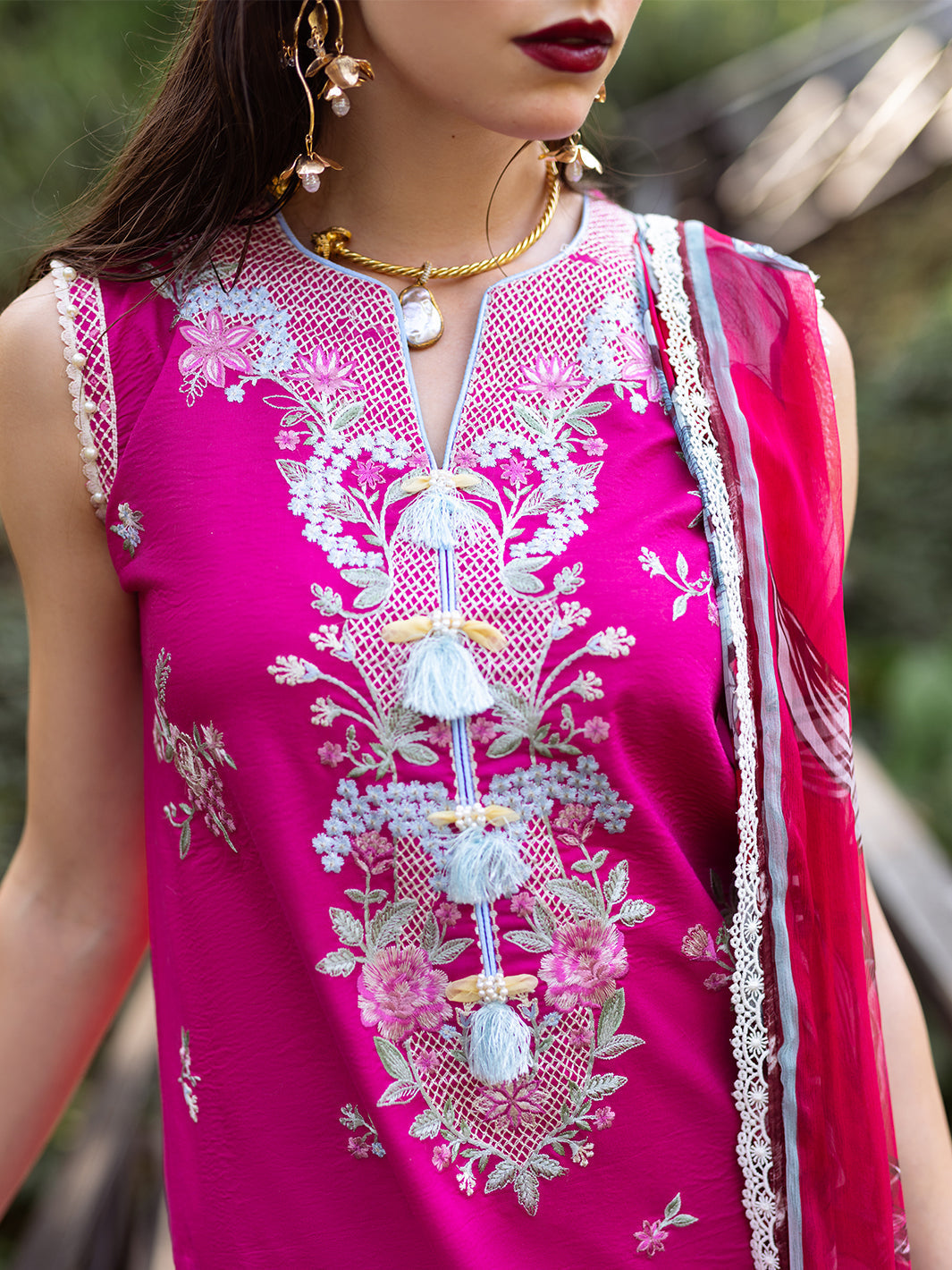 Roheenaz | Dahlia Embroidered Lawn 24 | Camellia - by - Libasekhas UK - Registered Vendor of : Roheenaz - 100% Original Designer Dresss