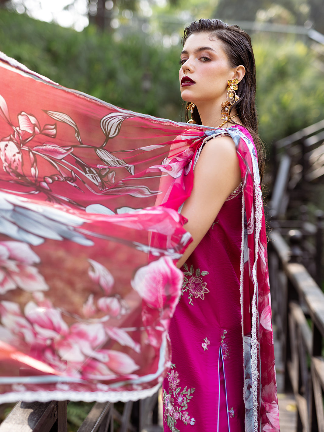 Roheenaz | Dahlia Embroidered Lawn 24 | Camellia - by - Libasekhas UK - Registered Vendor of : Roheenaz - 100% Original Designer Dresss