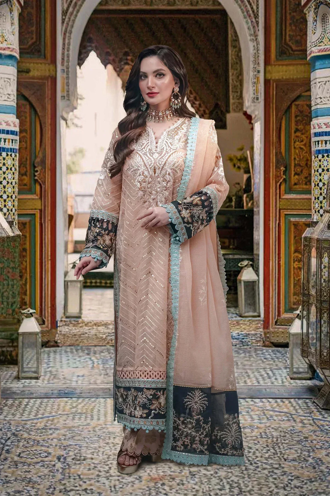 Sable Vogue | Festive Collection | FC-01 - by - Libasekhas UK - Registered Vendor of : Sable Vogue - 100% Original Designer Dresss