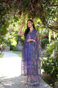 Noor by Saadia Asad | Luxury Chikankari Lawn24 | D8-A Purple - by - Libasekhas UK - Registered Vendor of : Noor by Saadia Asad - 100% Original Designer Dresss