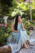 Noor by Saadia Asad | Luxury Chikankari Lawn24 | D2-A Geroze - by - Libasekhas UK - Registered Vendor of : Noor by Saadia Asad - 100% Original Designer Dresss