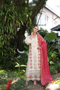 Noor by Saadia Asad | Luxury Chikankari Lawn24 | D12-B Cream Laser - by - Libasekhas UK - Registered Vendor of : Noor by Saadia Asad - 100% Original Designer Dresss