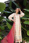 Noor by Saadia Asad | Luxury Chikankari Lawn24 | D12-B Cream Laser - by - Libasekhas UK - Registered Vendor of : Noor by Saadia Asad - 100% Original Designer Dresss