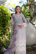 Noor by Saadia Asad | Luxury Chikankari Lawn24 | D1-B Grey Ombre - by - Libasekhas UK - Registered Vendor of : Noor by Saadia Asad - 100% Original Designer Dresss