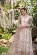 Noor by Saadia Asad | Luxury Chikankari Lawn24 | D3-B Beige Schifli - by - Libasekhas UK - Registered Vendor of : Noor by Saadia Asad - 100% Original Designer Dresss