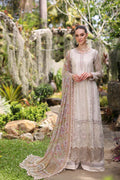 Noor by Saadia Asad | Luxury Chikankari Lawn24 | D3-B Beige Schifli - by - Libasekhas UK - Registered Vendor of : Noor by Saadia Asad - 100% Original Designer Dresss
