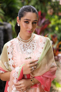 Noor by Saadia Asad | Luxury Chikankari Lawn24 | D7-B Peach Tkm - by - Libasekhas UK - Registered Vendor of : Noor by Saadia Asad - 100% Original Designer Dresss