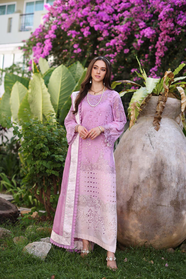 Noor by Saadia Asad | Luxury Chikankari Lawn24 | D9-A Pink - by - Libasekhas UK - Registered Vendor of : Noor by Saadia Asad - 100% Original Designer Dresss