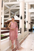 Noor by Saadia Asad | Luxury Chikankari Lawn24 | D4-B Pink Laser - by - Libasekhas UK - Registered Vendor of : Noor by Saadia Asad - 100% Original Designer Dresss