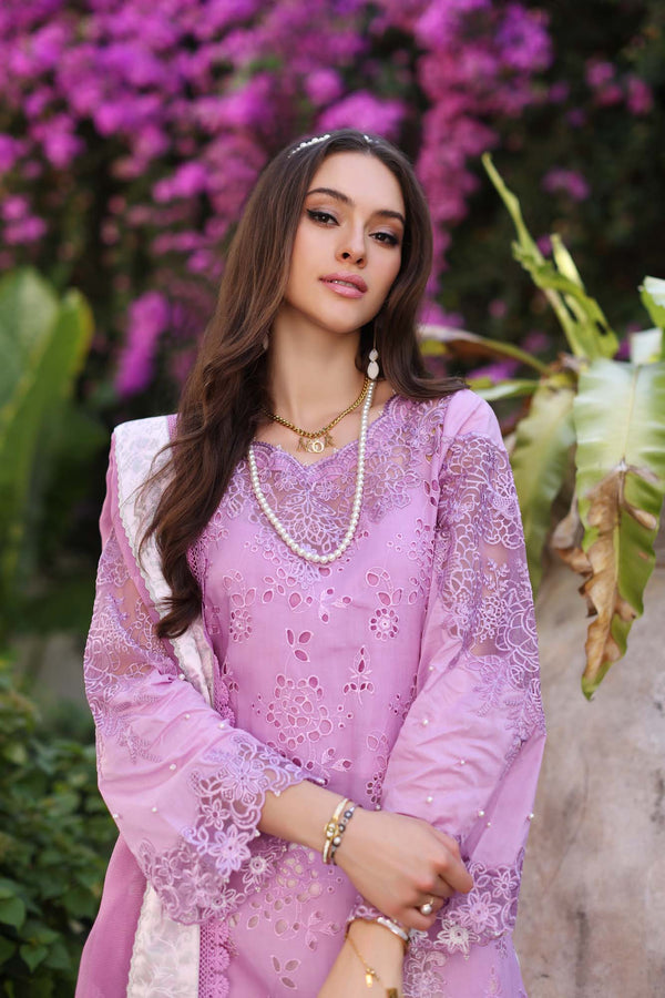 Noor by Saadia Asad | Luxury Chikankari Lawn24 | D9-A Pink - by - Libasekhas UK - Registered Vendor of : Noor by Saadia Asad - 100% Original Designer Dresss