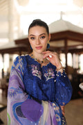 Noor by Saadia Asad | Luxury Chikankari Lawn24 | D10-B Blue Electric - by - Libasekhas UK - Registered Vendor of : Noor by Saadia Asad - 100% Original Designer Dresss