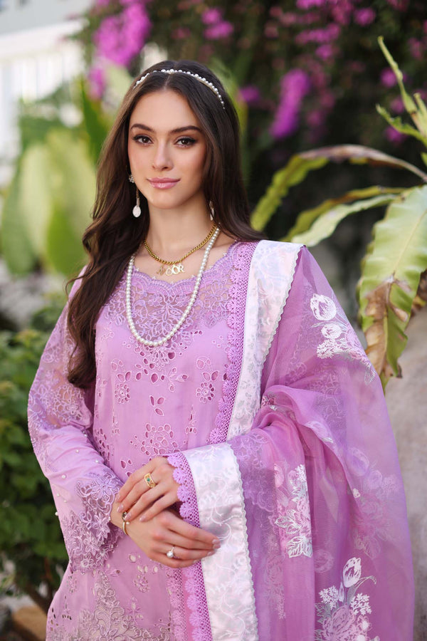 Noor by Saadia Asad | Luxury Chikankari Lawn24 | D9-A Pink - by - Libasekhas UK - Registered Vendor of : Noor by Saadia Asad - 100% Original Designer Dresss