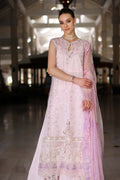Noor by Saadia Asad | Luxury Chikankari Lawn24 | D11-A Pink Schifli - by - Libasekhas UK - Registered Vendor of : Noor by Saadia Asad - 100% Original Designer Dresss