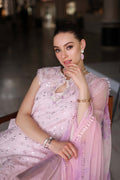 Noor by Saadia Asad | Luxury Chikankari Lawn24 | D11-A Pink Schifli - by - Libasekhas UK - Registered Vendor of : Noor by Saadia Asad - 100% Original Designer Dresss