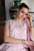 Noor by Saadia Asad | Luxury Chikankari Lawn24 | D11-A Pink Schifli - by - Libasekhas UK - Registered Vendor of : Noor by Saadia Asad - 100% Original Designer Dresss
