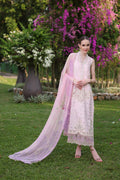Noor by Saadia Asad | Luxury Chikankari Lawn24 | D11-A Pink Schifli - by - Libasekhas UK - Registered Vendor of : Noor by Saadia Asad - 100% Original Designer Dresss