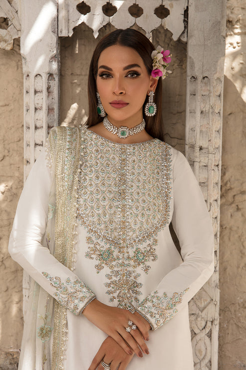 Saffron | Persia Wedding Collection | Pearl White - by - Libasekhas UK - Registered Vendor of : Saffron - 100% Original Designer Dresss