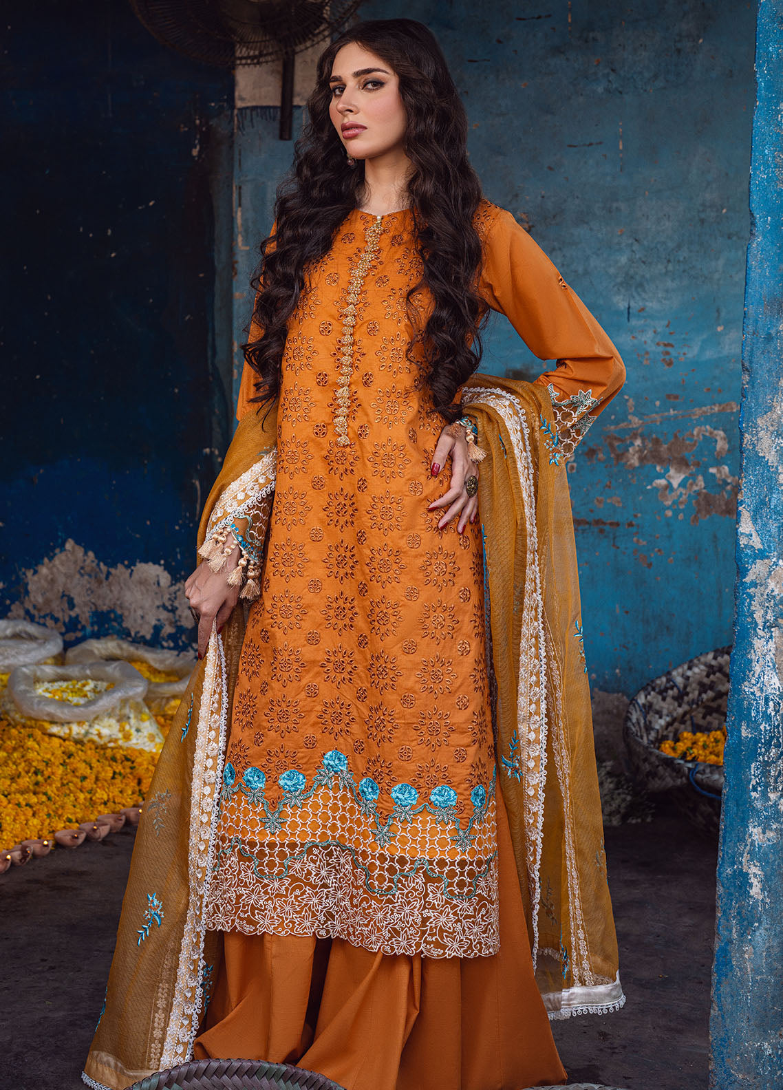 Sahane | Sahakari Chikankari Lawn Edit 24 | Mashal - by - Libasekhas UK - Registered Vendor of : Sahane - 100% Original Designer Dresss