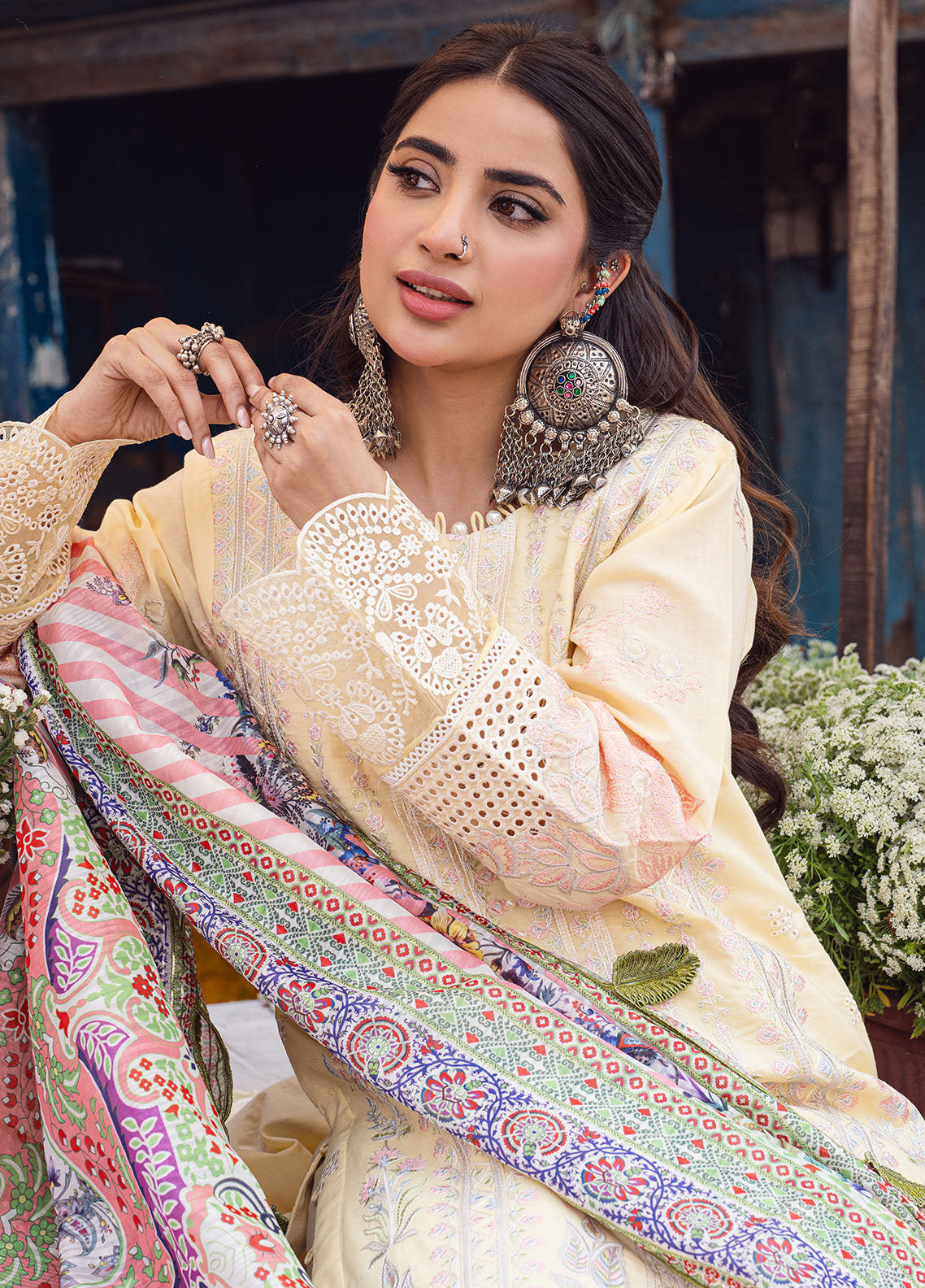 Sahane | Sahakari Chikankari Lawn Edit 24 | Zeenat - by - Libasekhas UK - Registered Vendor of : Sahane - 100% Original Designer Dresss