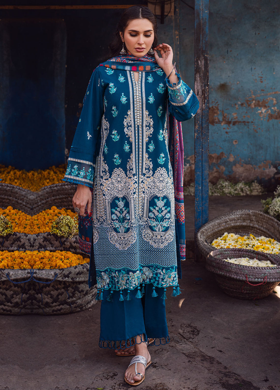 Sahane | Sahakari Chikankari Lawn Edit 24 | Gulzaar - by - Libasekhas UK - Registered Vendor of : Sahane - 100% Original Designer Dresss