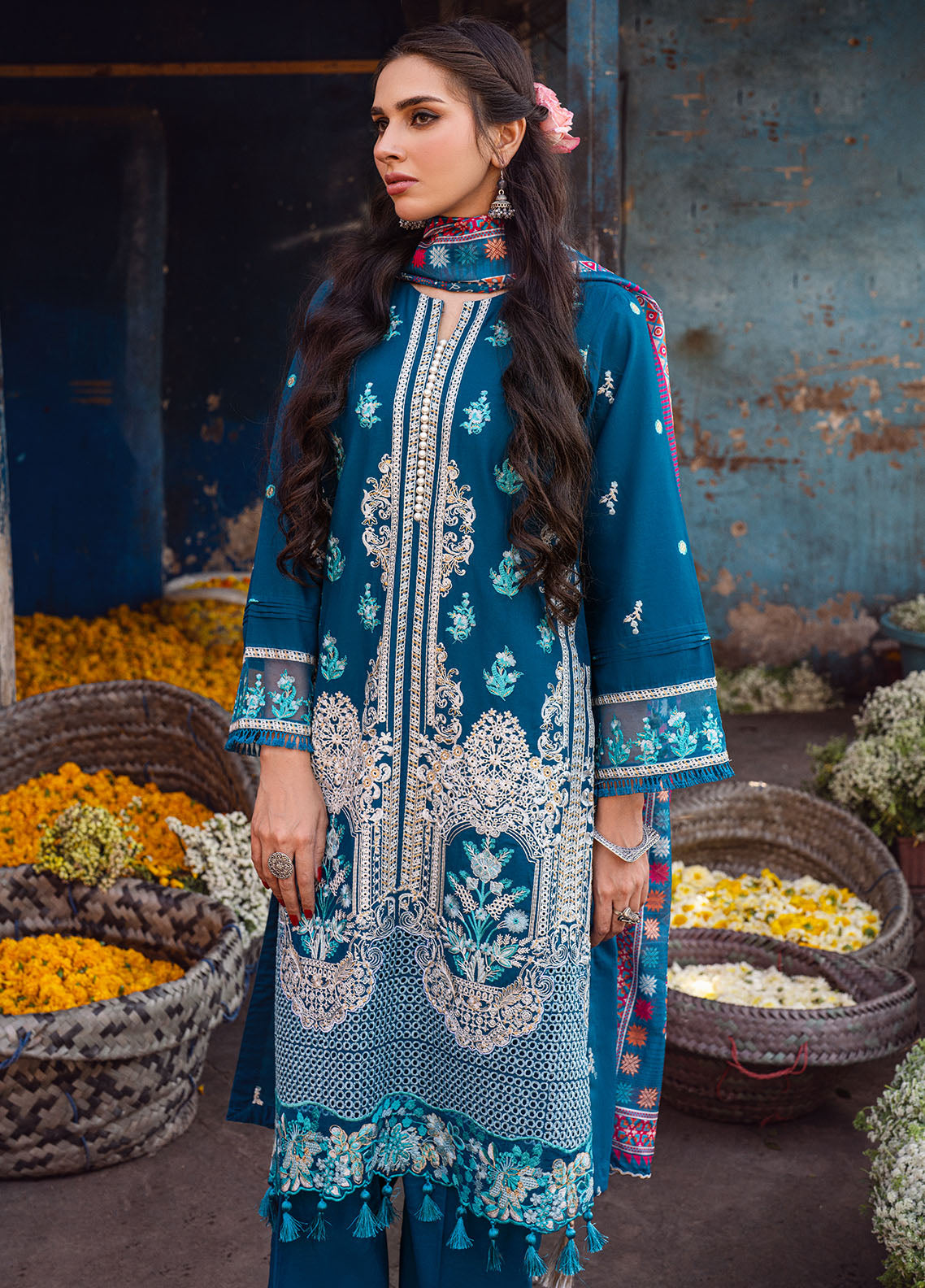 Sahane | Sahakari Chikankari Lawn Edit 24 | Gulzaar - by - Libasekhas UK - Registered Vendor of : Sahane - 100% Original Designer Dresss