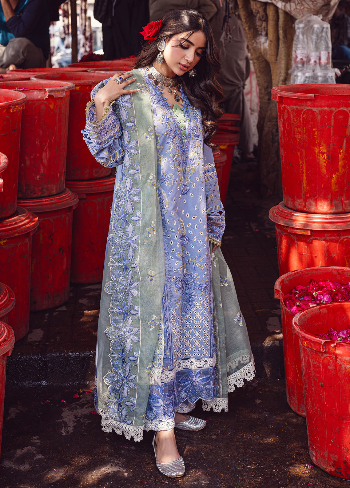 Sahane | Sahakari Chikankari Lawn Edit 24 | Chandni - by - Libasekhas UK - Registered Vendor of : Sahane - 100% Original Designer Dresss