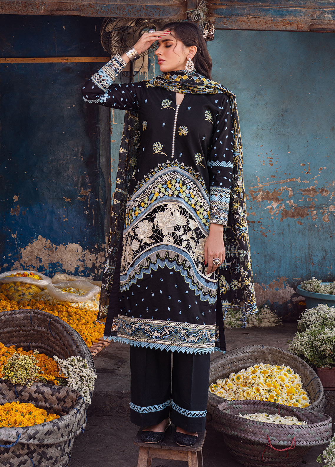 Sahane | Sahakari Chikankari Lawn Edit 24 | Kashish - by - Libasekhas UK - Registered Vendor of : Sahane - 100% Original Designer Dresss