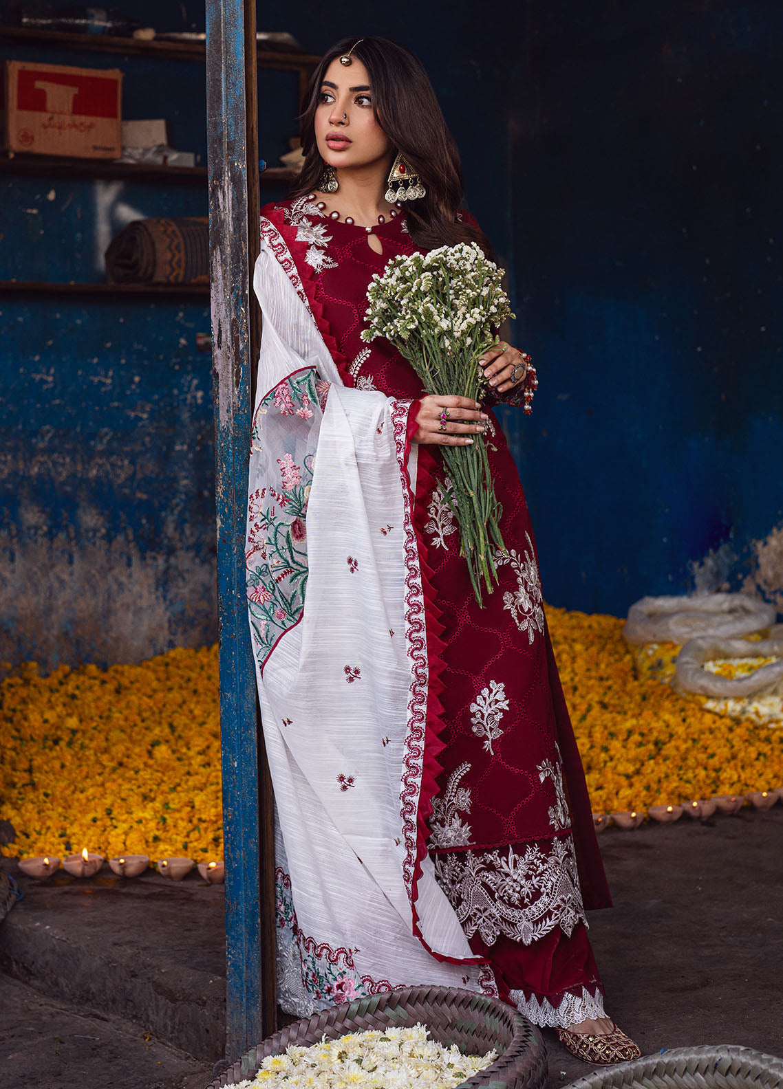 Sahane | Sahakari Chikankari Lawn Edit 24 | Gulaab - by - Libasekhas UK - Registered Vendor of : Sahane - 100% Original Designer Dresss